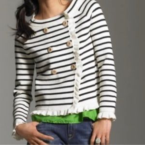 J Crew Cream Striped Katie Sweater Jacket Size XS … in excellent condition